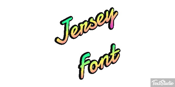 Jersey Font テキスト効果