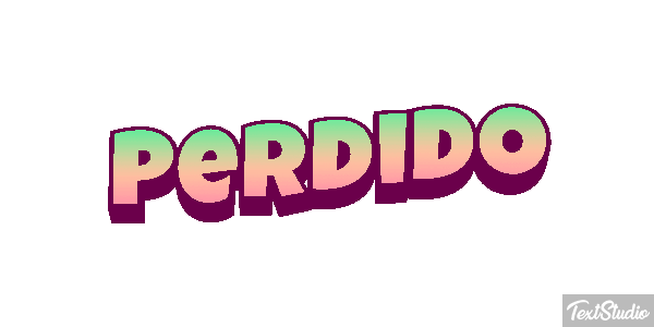 Perdido Efecto de texto