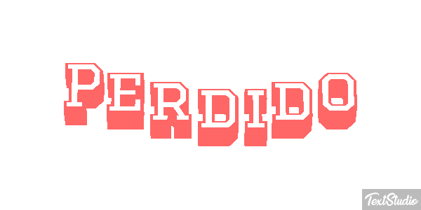 Perdido Efecto de texto