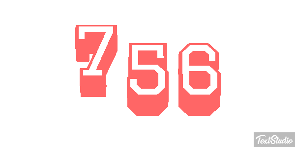 756 Text effect