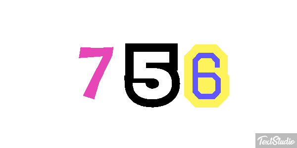 756 Text effect