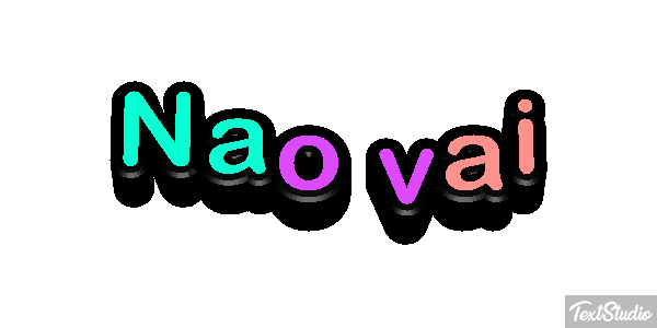 Não vai Efeito do texto