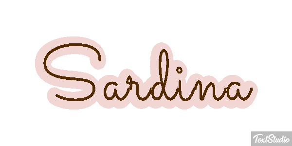Sardina Efecto de texto