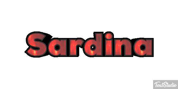 Sardina Efecto de texto