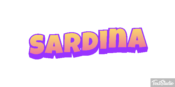 Sardina Efecto de texto