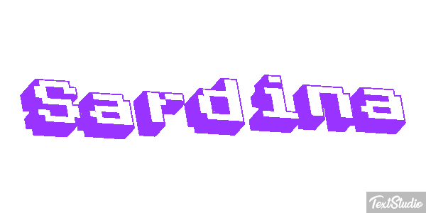 Sardina Efecto de texto