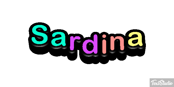 Sardina Efecto de texto