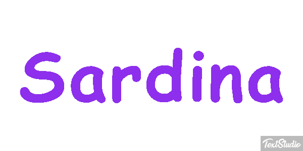 Sardina Efecto de texto