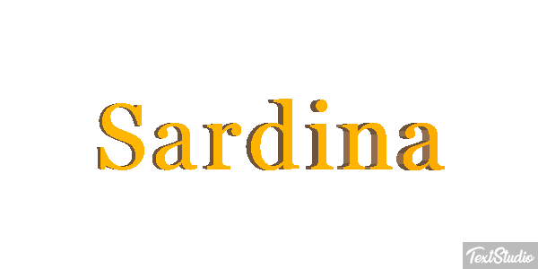 Sardina Efecto de texto