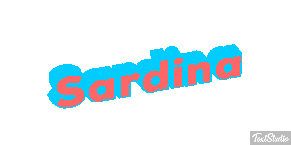 Sardina Efecto de texto