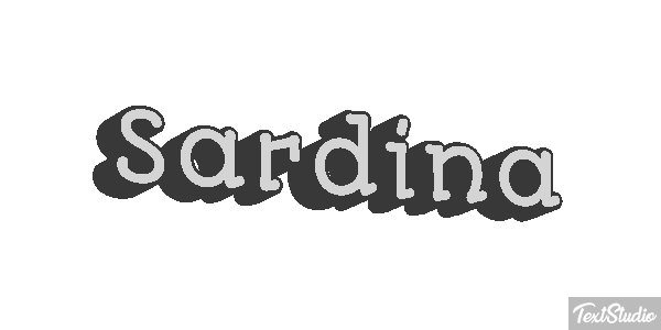 Sardina Efecto de texto