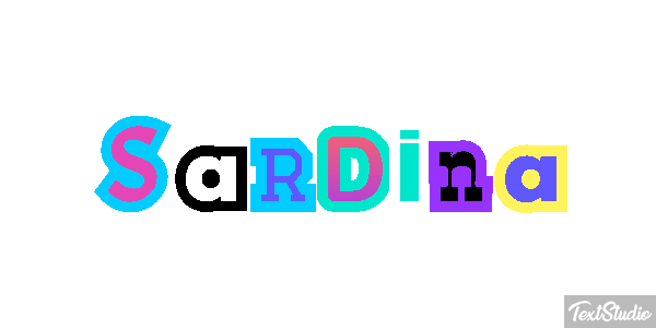 Sardina Efecto de texto