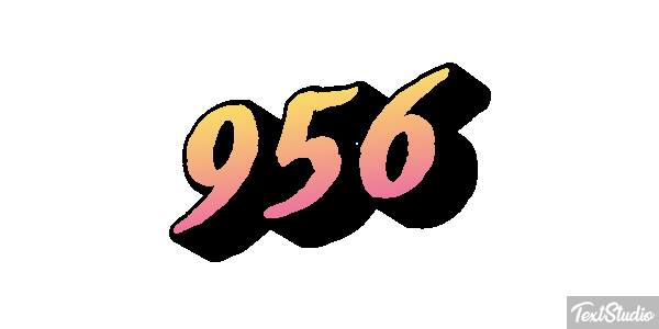 956 Tekst effect