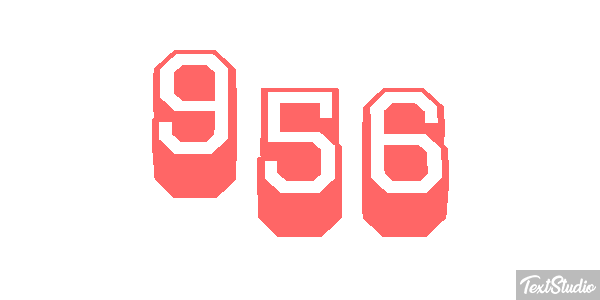 956 Tekst effect