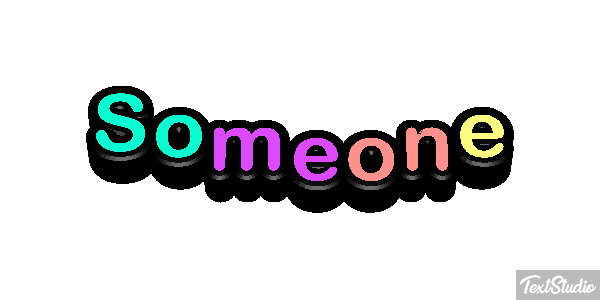 Someone Text effect