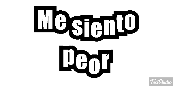 Me siento peor Efecto de texto