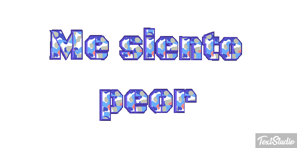 Me siento peor Efecto de texto