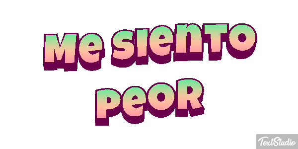 Me siento peor Efecto de texto