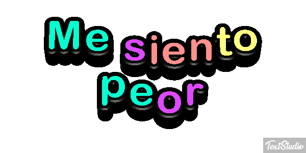 Me siento peor Efecto de texto
