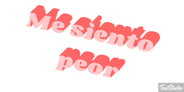 Me siento peor Efecto de texto