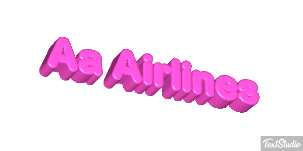 Aa Airlines Tekst effect