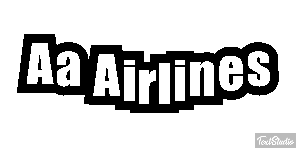 Aa Airlines Tekst effect
