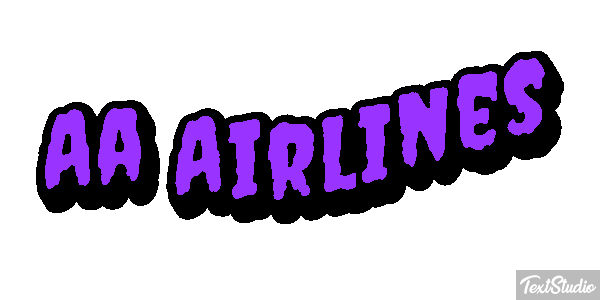 Aa Airlines Tekst effect