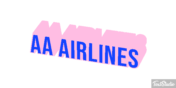 Aa Airlines Tekst effect