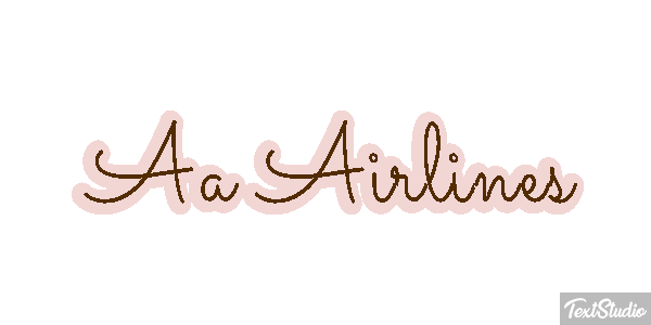 Aa Airlines Tekst effect