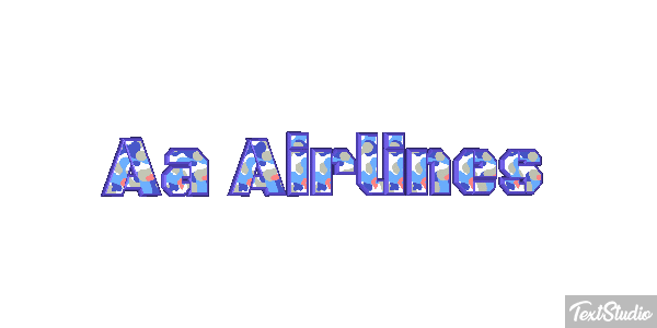 Aa Airlines Tekst effect