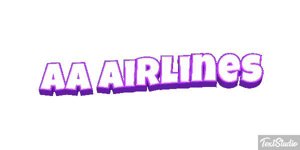 Aa Airlines Tekst effect