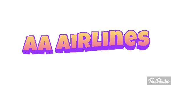 Aa Airlines Tekst effect