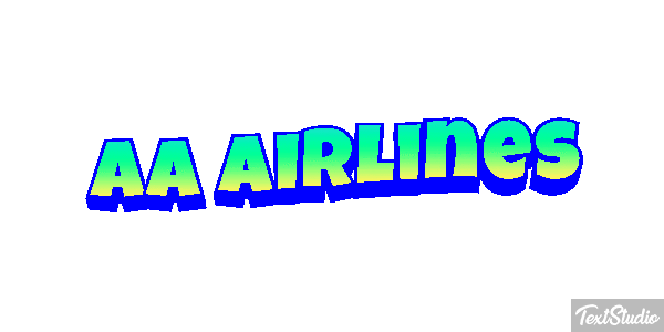 Aa Airlines Tekst effect
