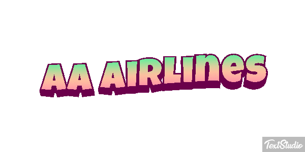 Aa Airlines Tekst effect