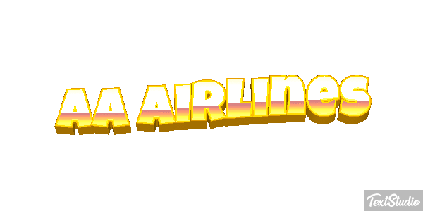 Aa Airlines Tekst effect