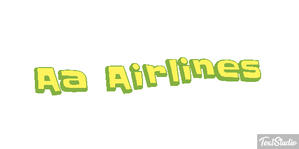 Aa Airlines Tekst effect