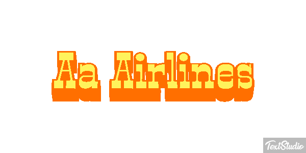 Aa Airlines Tekst effect