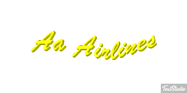 Aa Airlines Tekst effect