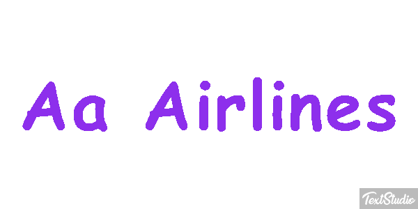 Aa Airlines Tekst effect