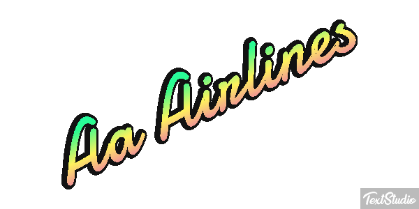 Aa Airlines Tekst effect