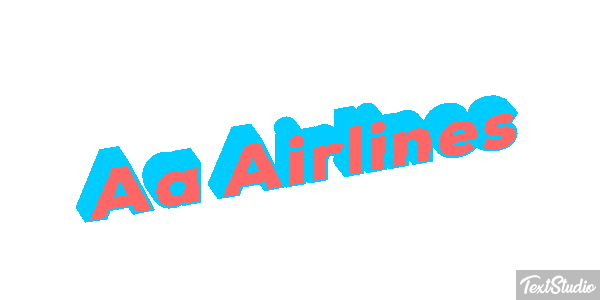 Aa Airlines Tekst effect