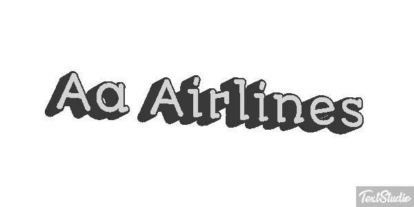 Aa Airlines Tekst effect