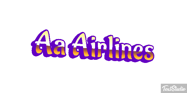 Aa Airlines Tekst effect