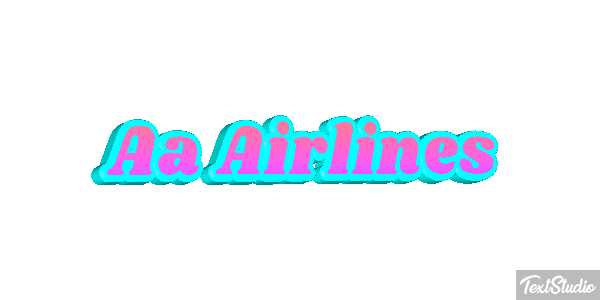 Aa Airlines Tekst effect