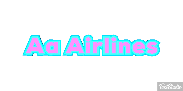Aa Airlines Tekst effect