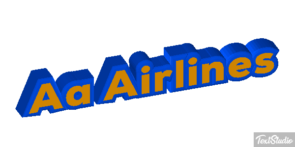 Aa Airlines Tekst effect