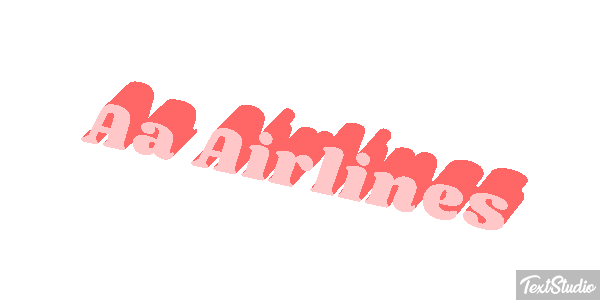 Aa Airlines Tekst effect