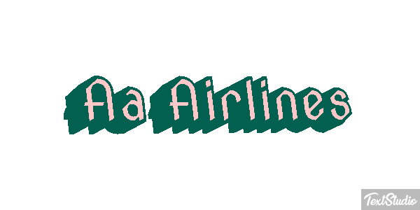 Aa Airlines Tekst effect
