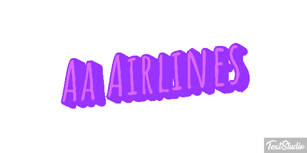 Aa Airlines Tekst effect