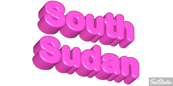South Sudan Text effect